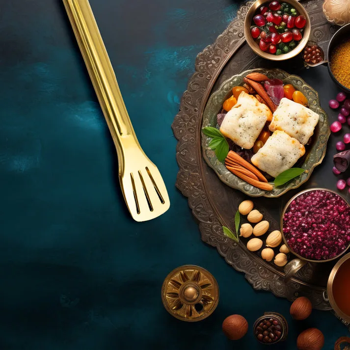 Stainless Steel Golden Food Tong