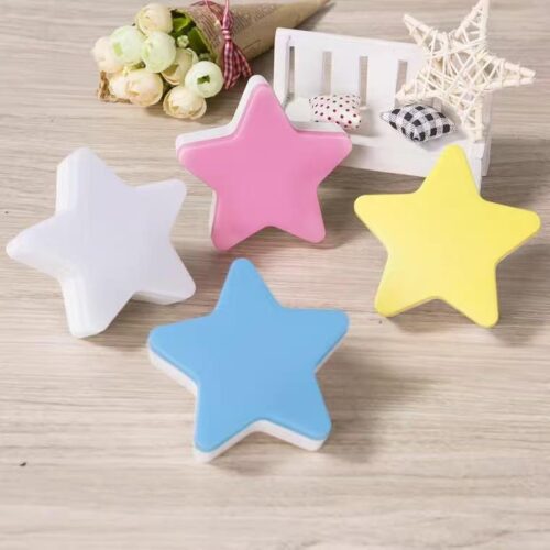 us eu plug star shaped night light socket wall lamp light night lamp kids room home décor pentagram lamp