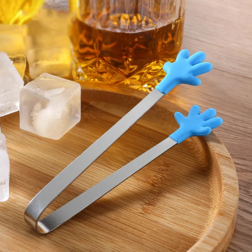 multifunctional mini reacher tongs silicone hand shape tongs