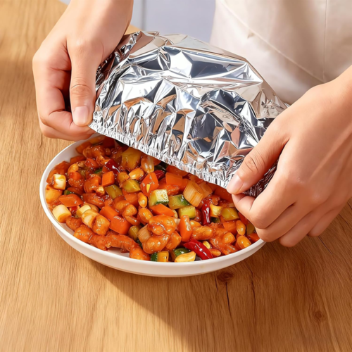 10pcs reusable aluminium foil covers, aluminum foil insulation covers, insulation aluminium foil for food storage cover