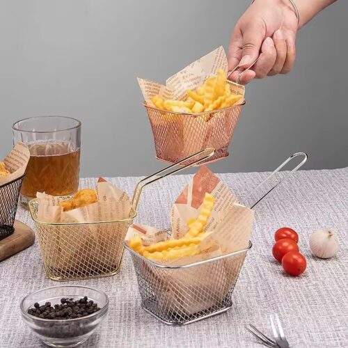 stainless steel deep fry basket