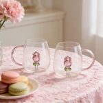 3d transparent heat resistant glass cup