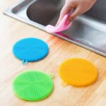 3pcs silicone sponge dish washing kitchen scrubber