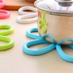 flower shape anti slip pot holder pan pad bowl plate dish place mat cup coaster kitchen dining table silicone heat proof mat