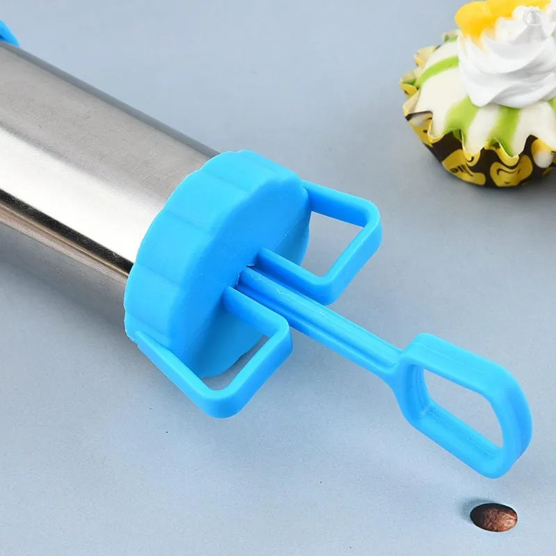 5pc stainless steel pastry gun