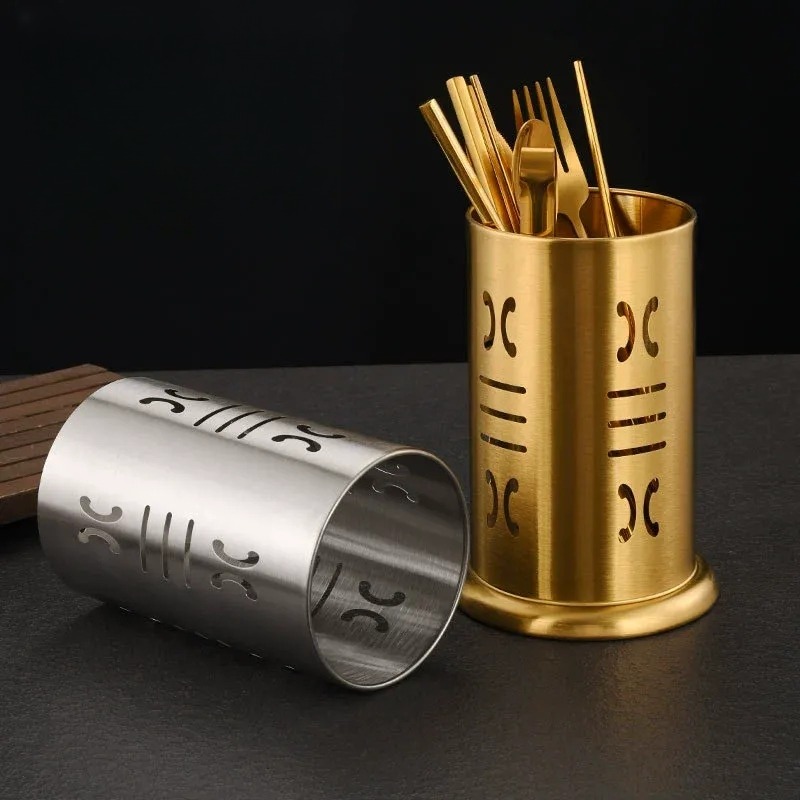 stainless steel golden cutlery holder drainer spoon fork chopsticks storage basket stainless steel golden cutlery holder drainer spoon fork chopsticks storage basket