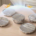 10pcs reusable aluminium foil covers, aluminum foil insulation covers, insulation aluminium foil for food storage cover