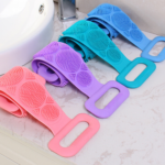 silicone back scrub bath shower silicone body brush silicone bath towel exfoliating body brush belt wash body wash silicone body scrubber belt