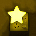 us eu plug star shaped night light socket wall lamp light night lamp kids room home décor pentagram lamp