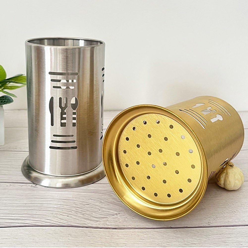 stainless steel golden cutlery holder drainer spoon fork chopsticks storage basket stainless steel golden cutlery holder drainer spoon fork chopsticks storage basket