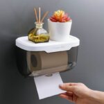 wall mounted bathroom tissue box holder