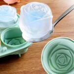 silicone rose ice mold, flower shaped ice mold