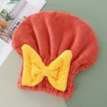 water absorbent shower cap with bow