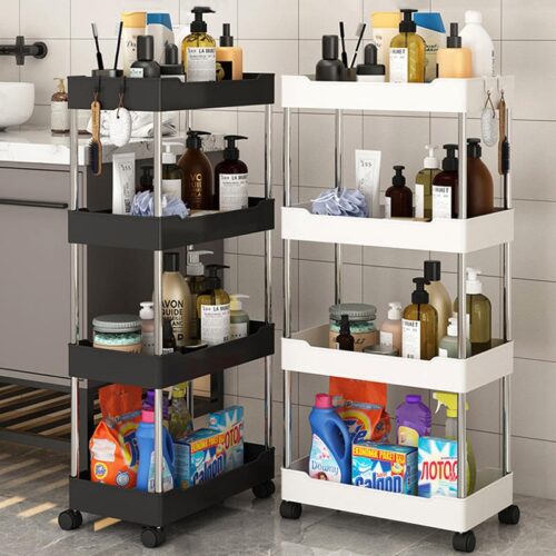 4 layer gap kitchen storage trolley rack