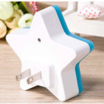 us eu plug star shaped night light socket wall lamp light night lamp kids room home décor pentagram lamp
