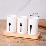 3pcs cutlery holder with drain and tray