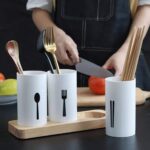 3pcs cutlery holder with drain and tray