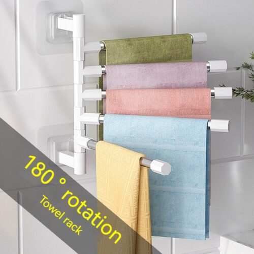 bathroom rotation towel storage rack