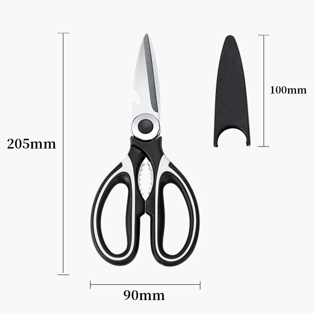 thickened kitchen scissors – strong sharp & multifunctional bone cutter