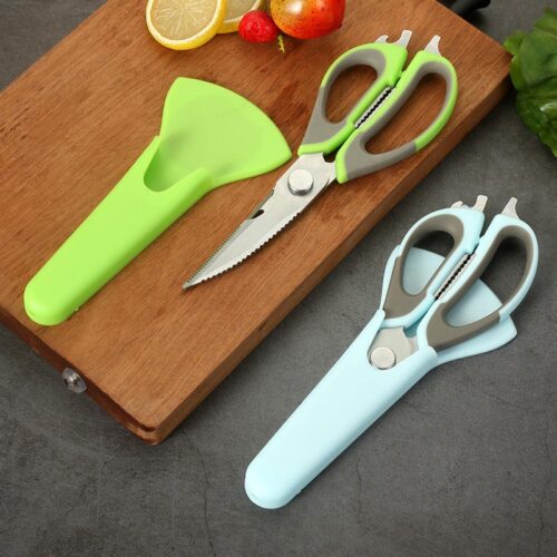 6 in 1 multifunctional kitchen scissors, bbq meat cutting scissors, kitchen food scissors