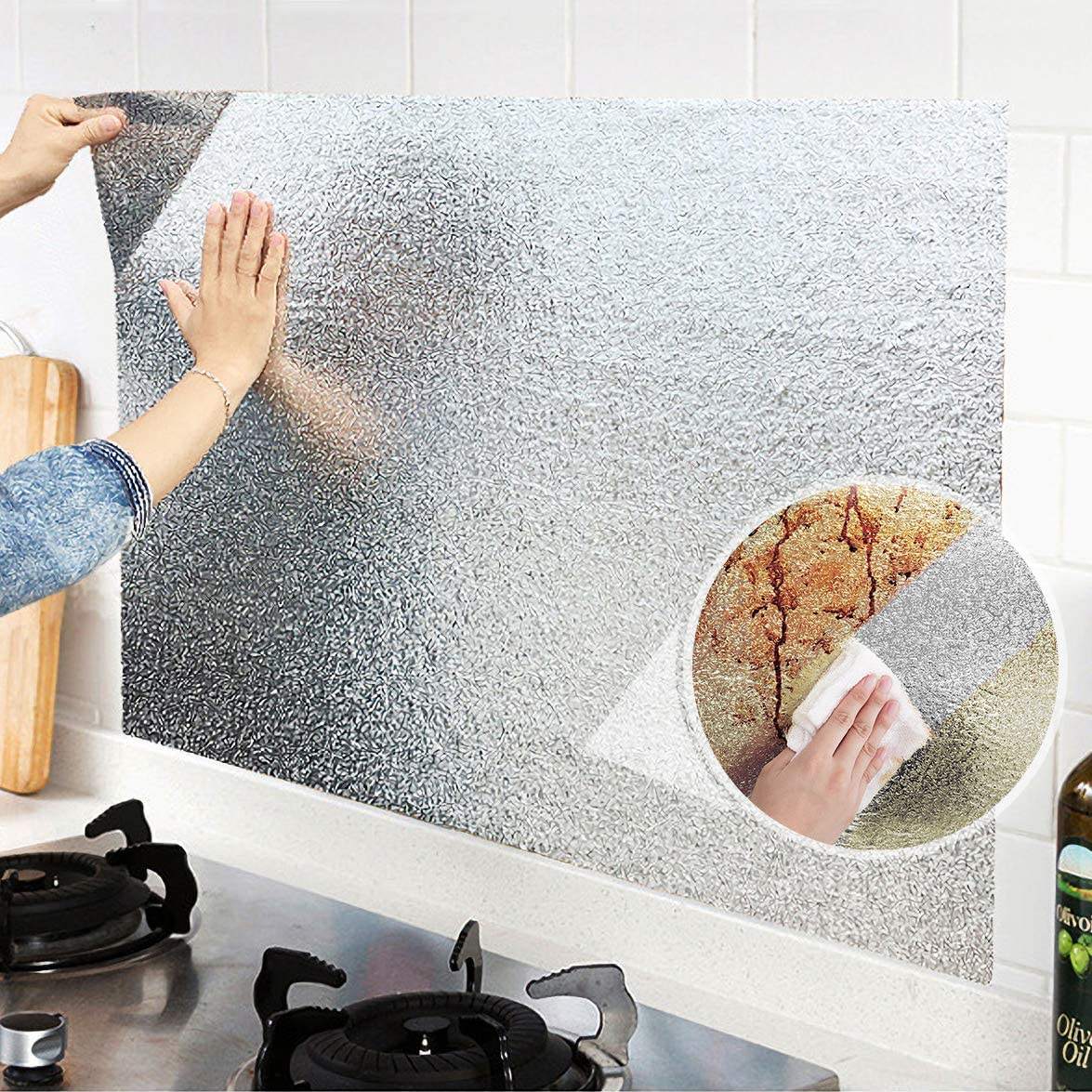 60x2 meter self adhesive silver aluminum foil sticker sheet – waterproof heat resistant kitchen wall & cabinet wrap 60x2 meter self adhesive silver aluminum foil sticker sheet – waterproof heat resistant kitchen wall & cabinet wrap