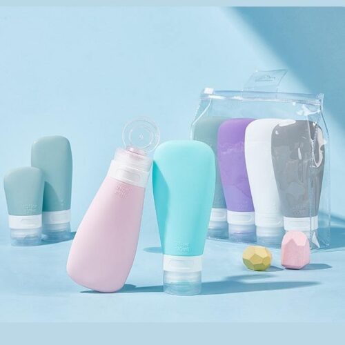 3pc set travel silicone bottle for toiletries