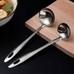 oil separator spoon, stainless steel filter oil ladle