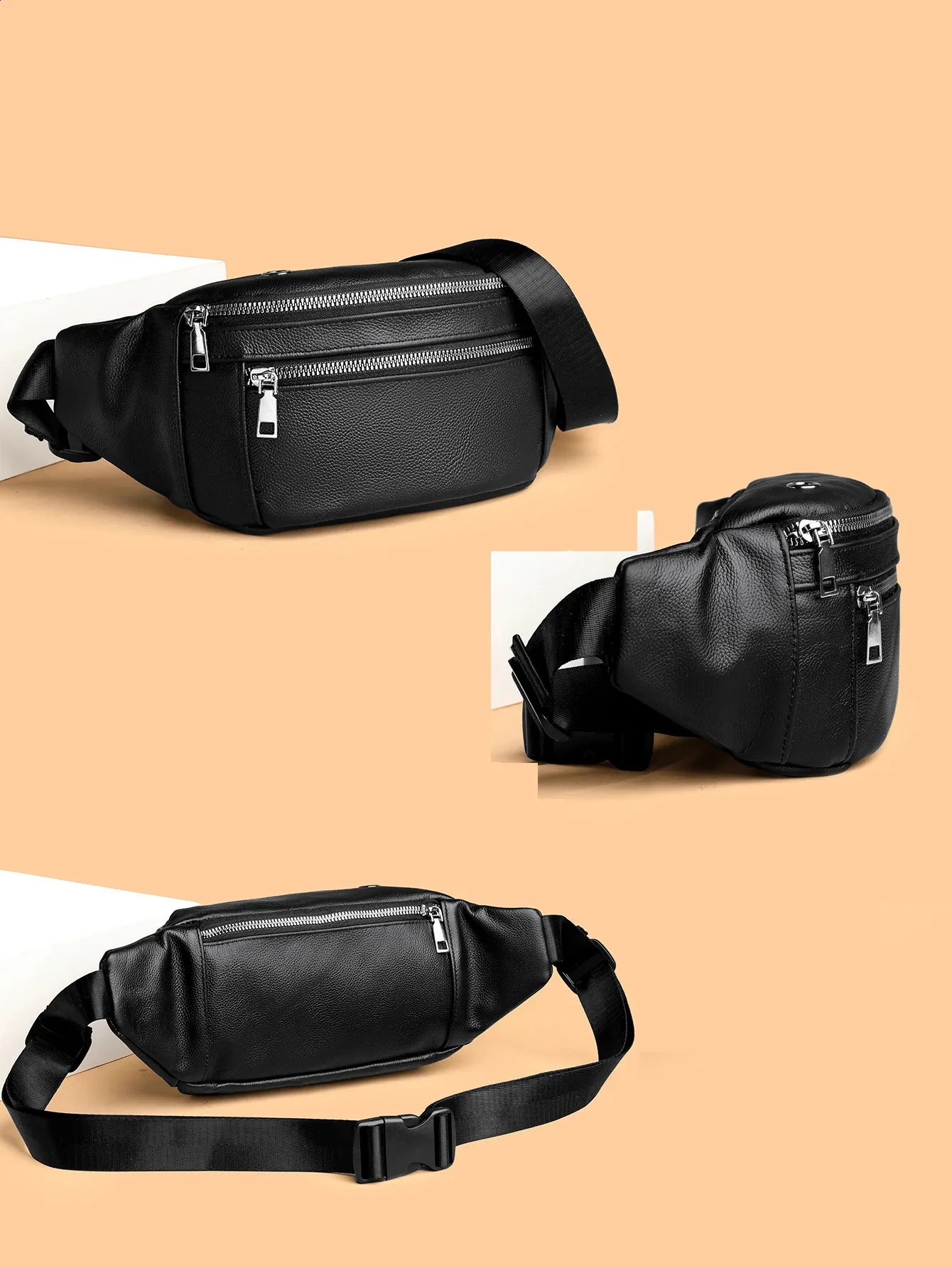 Men's Shoulder Bag Waterproof Oxford Cross Body Chest Bags