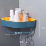 modern non perforated wall mounted bathroom shelf for corner