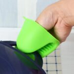2pc silicone heat resistant pot holder oven mitt