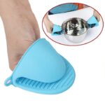 2pc silicone heat resistant pot holder oven mitt