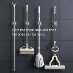 strong adhesive hooks, wall broom holder mop organizer