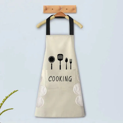 multicolor kitchen apron waterproof hand wiping with pocket oil proof apron for woman adjustable