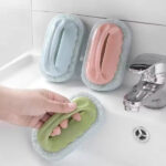 plastic cleaning brush, wall sponge brush, strong scouring plastic handle washing cleaning brush