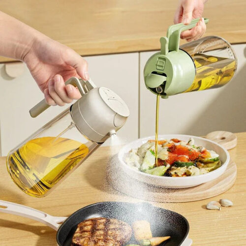 2 in 1 oil sprayer and dispenser bottle