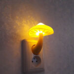 mushroom socket night light, light control sensor bedroom light