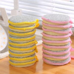 new arrival double side sponge dishwashing reusable washable cleaning tools kitchen sponges for washing dishes tableware brush ( pak of 4 )