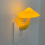 mushroom socket night light, light control sensor bedroom light