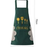 multicolor kitchen apron waterproof hand wiping with pocket oil proof apron for woman adjustable
