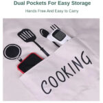 multicolor kitchen apron waterproof hand wiping with pocket oil proof apron for woman adjustable