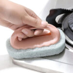 plastic cleaning brush, wall sponge brush, strong scouring plastic handle washing cleaning brush