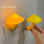 mushroom socket night light, light control sensor bedroom light