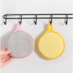 new arrival double side sponge dishwashing reusable washable cleaning tools kitchen sponges for washing dishes tableware brush ( pak of 4 )
