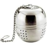 stainless steel mesh tea ball strainer filter infuser for loose leaf tea and mulling spices chain style