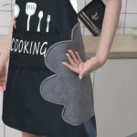 multicolor kitchen apron waterproof hand wiping with pocket oil proof apron for woman adjustable