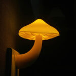 mushroom socket night light, light control sensor bedroom light
