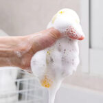 new arrival double side sponge dishwashing reusable washable cleaning tools kitchen sponges for washing dishes tableware brush ( pak of 4 )