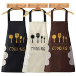 multicolor kitchen apron waterproof hand wiping with pocket oil proof apron for woman adjustable