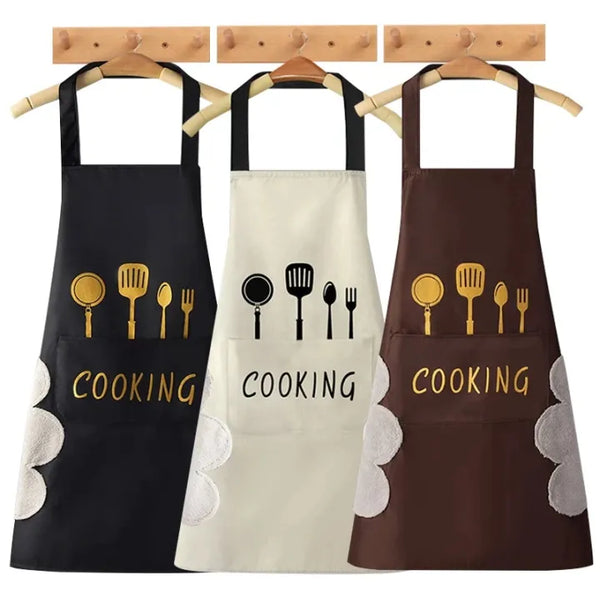 multicolor kitchen apron waterproof hand wiping with pocket oil proof apron for woman adjustable multicolor kitchen apron waterproof hand wiping with pocket oil proof apron for woman adjustable