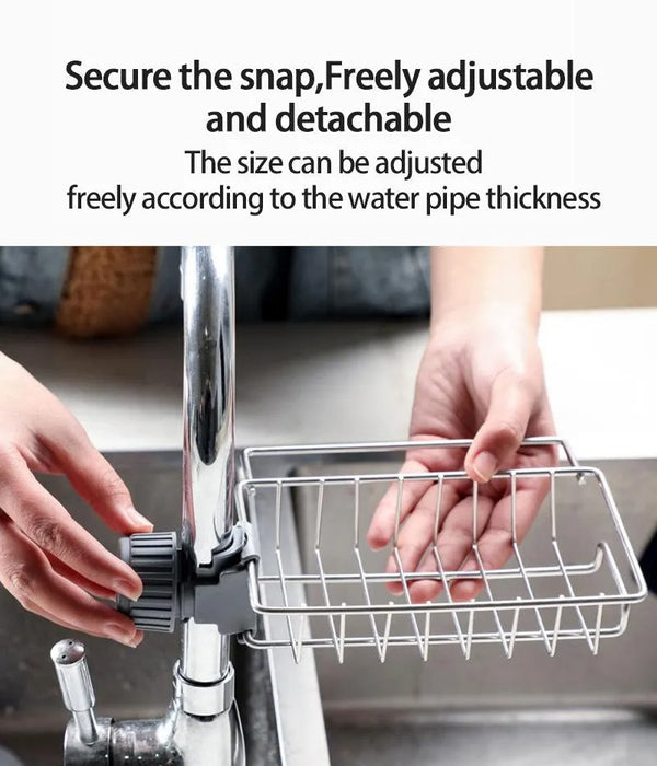 sponge holder for kitchen stainless steel faucet rack adjustable sink caddy organizer soap drainer bathroom accessories sponge holder for kitchen stainless steel faucet rack adjustable sink caddy organizer soap drainer bathroom accessories